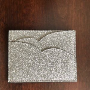 Christian Louboutin Hot Chick Silver Glitter Card Case